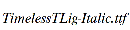 TimelessTLig-Italic