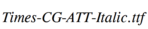 Times-CG-ATT-Italic