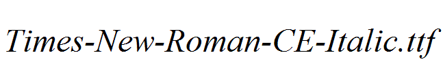 Times-New-Roman-CE-Italic