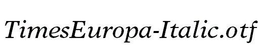 TimesEuropa-Italic