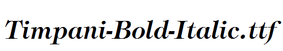 Timpani-Bold-Italic