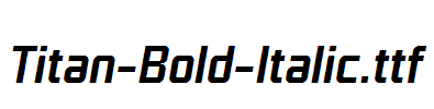 Titan-Bold-Italic