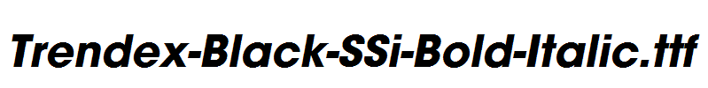 Trendex-Black-SSi-Bold-Italic