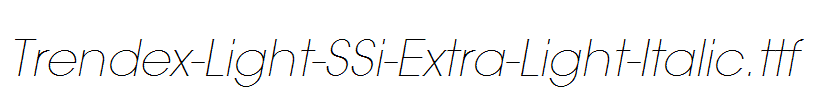 Trendex-Light-SSi-Extra-Light-Italic