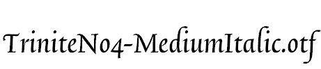 TriniteNo4-MediumItalic