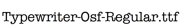 Typewriter-Osf-Regular