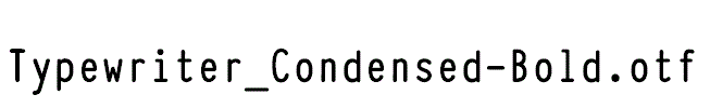 Typewriter_Condensed-Bold