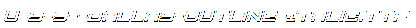 U-S-S--Dallas-Outline-Italic