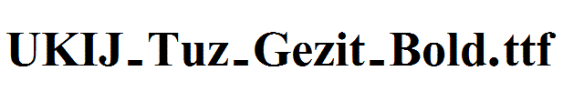 UKIJ-Tuz-Gezit-Bold