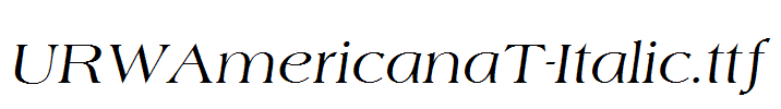 URWAmericanaT-Italic
