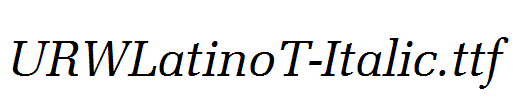 URWLatinoT-Italic