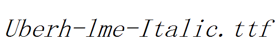 Uberh-lme-Italic