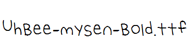 UhBee-mysen-Bold