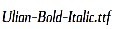 Ulian-Bold-Italic