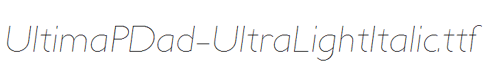 UltimaPDad-UltraLightItalic