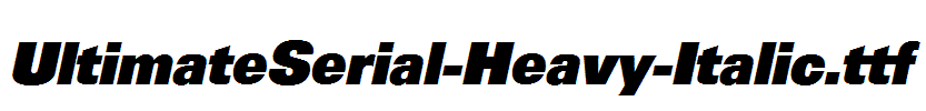 UltimateSerial-Heavy-Italic