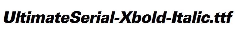 UltimateSerial-Xbold-Italic