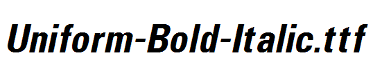 Uniform-Bold-Italic