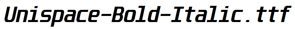 Unispace-Bold-Italic