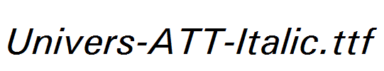 Univers-ATT-Italic