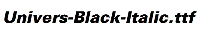 Univers-Black-Italic