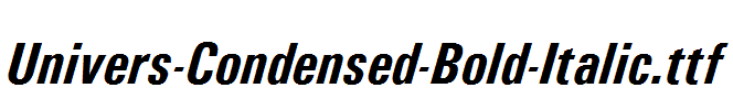 Univers-Condensed-Bold-Italic