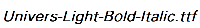 Univers-Light-Bold-Italic