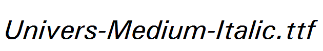 Univers-Medium-Italic