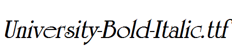 University-Bold-Italic