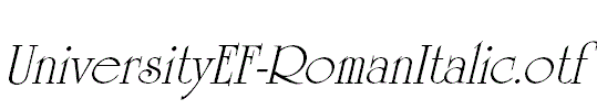 UniversityEF-RomanItalic