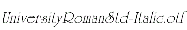 UniversityRomanStd-Italic