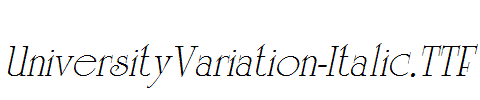 UniversityVariation-Italic