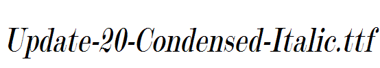 Update-20-Condensed-Italic