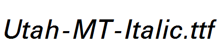 Utah-MT-Italic