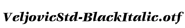 VeljovicStd-BlackItalic