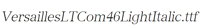 VersaillesLTCom46LightItalic