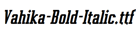 Vahika-Bold-Italic