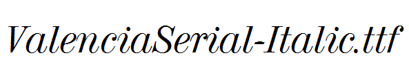 ValenciaSerial-Italic