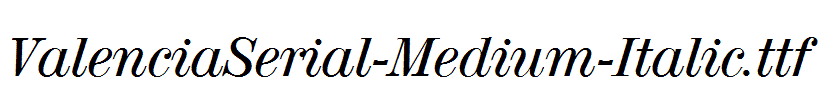 ValenciaSerial-Medium-Italic