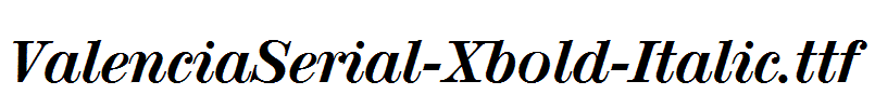 ValenciaSerial-Xbold-Italic