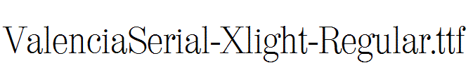 ValenciaSerial-Xlight-Regular