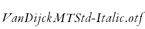 VanDijckMTStd-Italic