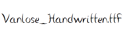 Vanlose_Handwritten