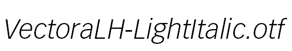 VectoraLH-LightItalic