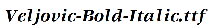 Veljovic-Bold-Italic