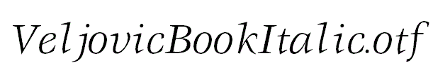 VeljovicBookItalic