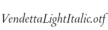 VendettaLightItalic