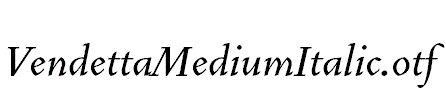 VendettaMediumItalic