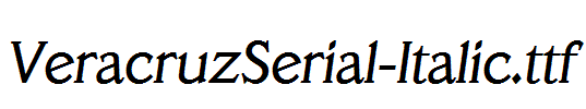 VeracruzSerial-Italic