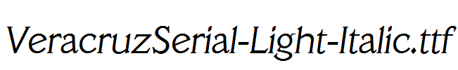 VeracruzSerial-Light-Italic